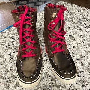 Sperry Top-Siders ACKLINS Olive Nylon Womens Boots